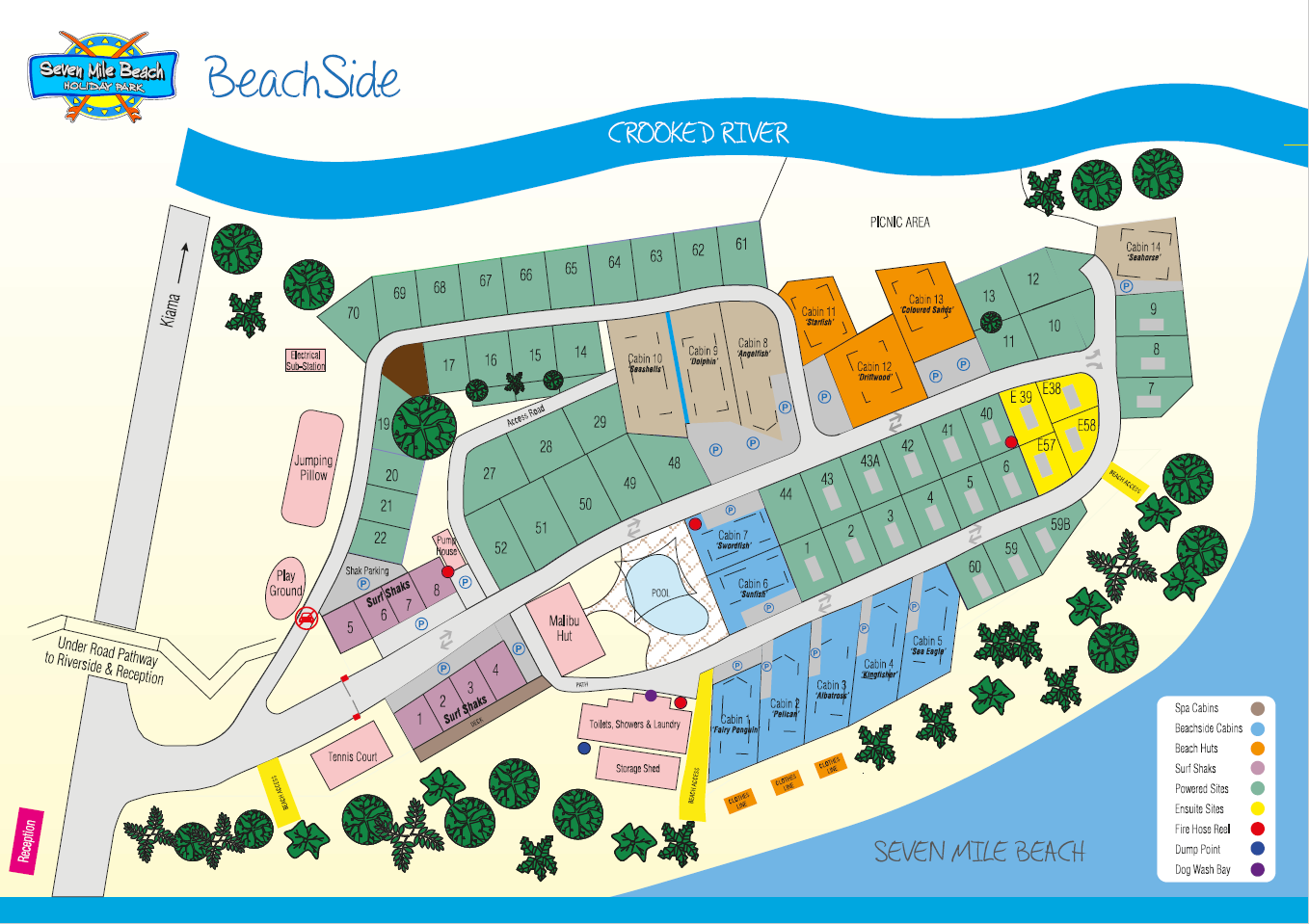 SMB Park Map - Beach Side