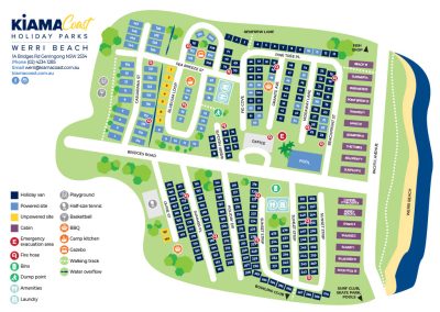 Werri Beach Park Map 2023